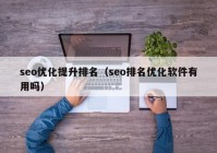 seo优化提升排名（seo排名优化软件有用吗）