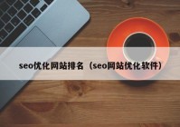 seo优化网站排名（seo网站优化软件）